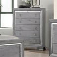 thumbnail image 2 of Furniture of America Hariston Contemporary Wood 5-Drawer Chest in Light Gray, 2 of 3