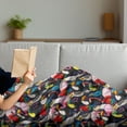 thumbnail image 3 of Animal Soft Flannel Fleece Blanket, Colorful Exotic Birds Cockatoo Flamingo Macaw Parrot Toucan Tropic Wildlife Artwork, Cozy Plush for Indoor and Outdoor Use, 60" x 80", Multicolor, by Ambesonne, 3 of 5