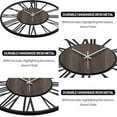 thumbnail image 5 of Extra Large Wall Clocks,Silent Little Ticking,Battery Operated Vintage Round Modern Wood Wall Clock for Living Room, Bedroom,Farmhouse,Office Home Decor-32 Inch(Black-Roman Numerals), 5 of 8