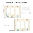 thumbnail image 3 of Colorful Leaf Vibrant Illustration Switch Cover Decorative Wall Plate 3-Gang Standard Size, 3 of 5