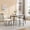 Off White + Iron + Boucle, variant on Modern Round Boucle Dining Chairs Set of 2 Off White