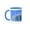 Blue/White, variant on 3drose, Usa, Montana, Yellowstone National Park, Winter Scene, 11oz Two-tone Yellow Mug