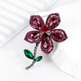 thumbnail image 3 of Crystal Flower Brooch Pin for Women Cubic Zirconia Floral Lapel Pin Corsage Badge Scarf Buckle for Cloth Dress Suit Accessories Jewelry, 3 of 9