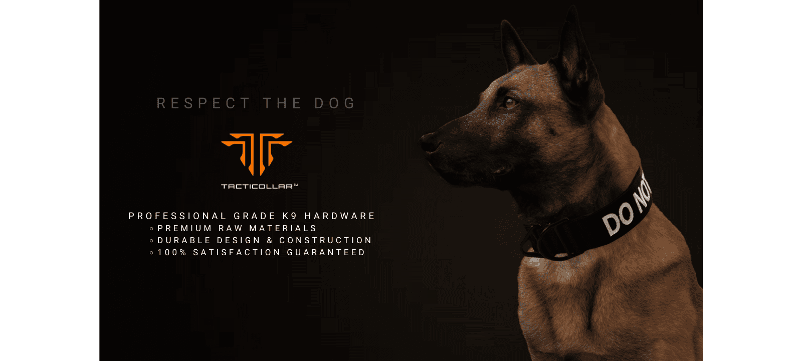 Tacticollar - DO NOT PET, 1.5 inch and 2 inch Nylon Collar for Small, Medium and Large Dogs, Neoprene Padded Inside, Communicate Your Dogs Needs to Prevent Accidents