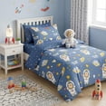 thumbnail image 6 of JOLUSERE 2-Piece Outer Space Blue Comforter Twin Set,Soft Bear Astronaut Planet Quilt Bedding Set for Kids Boys, 6 of 9