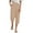 Khaki, variant on QUYUON High Waisted Capris for Women Back Elastic Waist Capris with Buttons Ladies Cotton Linen Work Capris Female Casual Wide Leg Cropped Pants Trousers Elegant Capris, Style P200 Coffee M