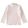 thumbnail image 4 of idosla Girls Mock Turtleneck Long Sleeve Shirt Basic Base Layer Casual Tee Tops for Toddler Kids (Light Purple, 3-4 Years), 4 of 5