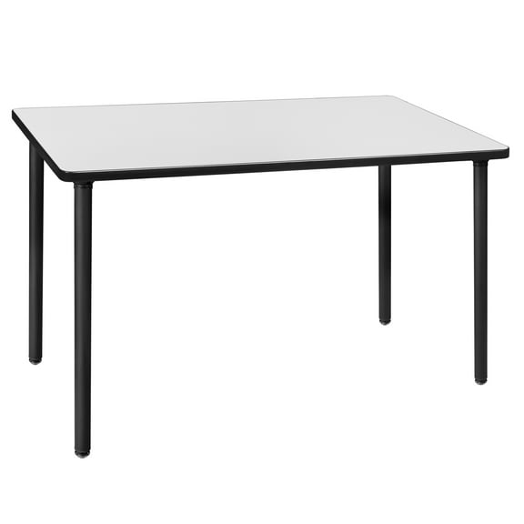 42" x 24" Kee Folding Training Wood Table- Grey/ Black