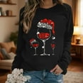 thumbnail image 3 of Uootdi Plus Size Christmas Womens Long Sleeve Sweatshirt Funny Xmas Tree Santa Reindeer Snowman Gift 3D Print Graphic Sweatshir ts, 3 of 6