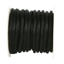 Wellington Cordage P7240S0200BKFR 0. 63 inch x 200 ft. Black Solid Braid Polypropylene Rope