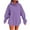Purple, variant on Womens Hoodies Women's Solid Long Sleeved Pullover Hooded Sweater Casual Women's Fashion Hooded Pocket Tops Sweatshirts
