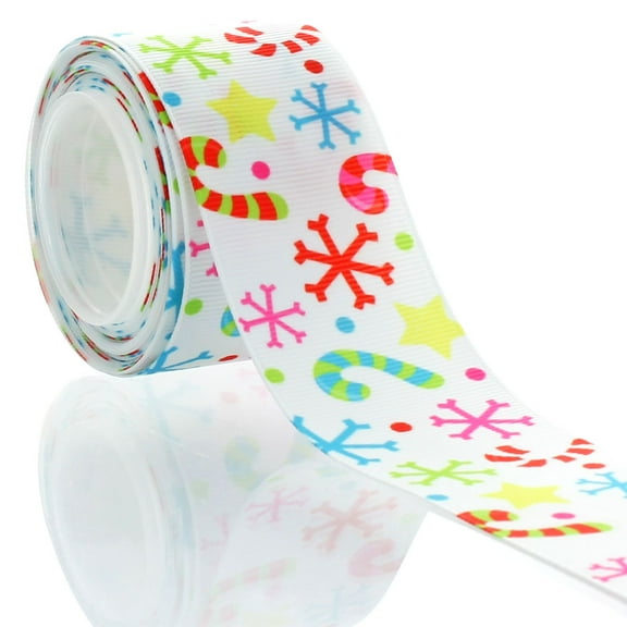1.5" Christmas Confetti Grosgrain Ribbon 5 Yard