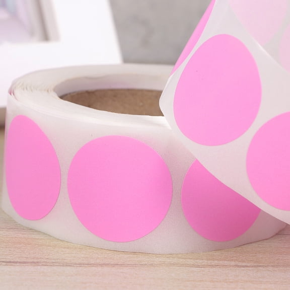 ETEREAUTY 500Pcs Pink Decorative Label Sticker Adhesive Tags for Birthday Wedding Festival Presents