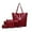 Red, variant on sweetovo Women Vintage Shoulder Bag Leather Tote Purses and Handbags Satchel Bags Top Handle Work Bags 4pcs Set