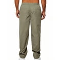 thumbnail image 5 of Men’s Cargo Pants, Joggers, Trousers, Elastic Waistband Drawstring Loose Straight Leg, Multiple Pockets Quick Dry Lightweight, Casual Daily Gym Workout Hiking Travel, | AKLJWH,Army Green L, 5 of 9