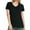 Black, variant on Women's Cotton V-Neck Classic-Fit Short Sleeve T-Shirts Casual Tee Summer Tops, Navy, L, 1 Piece