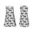 thumbnail image 7 of Fotbe Gray Tractor Pattern Women’s Summer Tank Midi Dress – Sleeveless A-Line Dress, Floral T-Shirt Dress, Casual Flowing Beach Sundress, 7 of 7