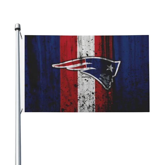New England Football Team 3x5 FT Double-Sided Flag (Pole Not Included), Quick-Drying for Lawn, Balcony & Party Decor 35Flag-224