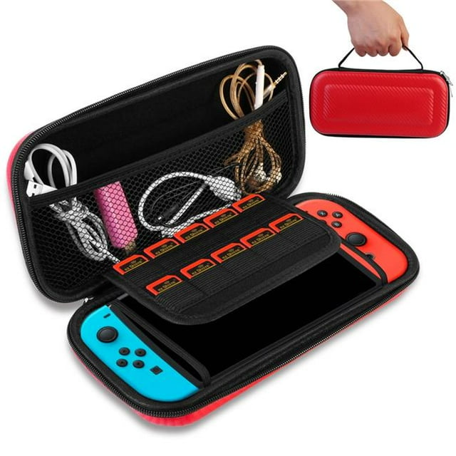 Fresh Fab Finds FFF-Red-GPCT1199 Étui de Transport Portable pour Console Nintendo Switch, Étui Rigide de Protection en EVA, Pochette, Rouge