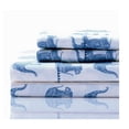 thumbnail image 3 of Melange Home 400 Thread Count Elephants Embroidered Sheet Set - 4 Color Navy - Twin, 3 of 5