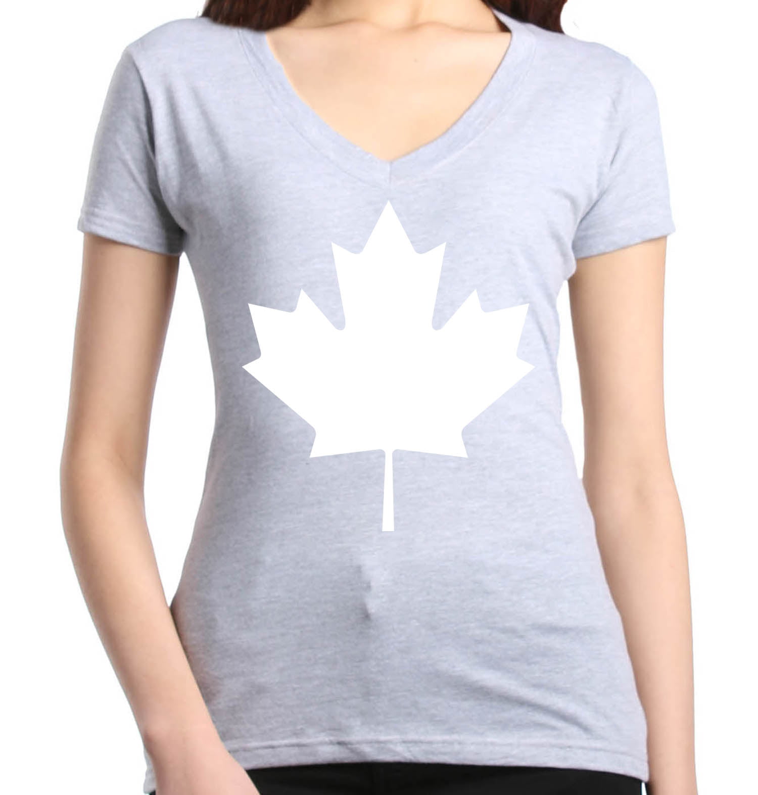 Shop4Ever - Shop4Ever Women's Canada White Leaf Proud Canadian Flag ...