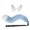 B010- Sky Blue White (Day Sky Blue Ears) + 1 Pair Ears, variant on Party Supplies, Kit with Animal Ears and Tail Belt, Light Blue and White Furry Accessories, Handmade Fluffy Ears and Furry Tail, Versatile Props for Halloween Party Decor,