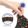 thumbnail image 5 of Ethnic Office Chair Slipcover, Ornament with Geometric Details Bohemian Cultural Design, Protective Stretch Decorative Fabric Cover, Standard Size, Multicolor, by Ambesonne, 5 of 5