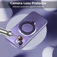 thumbnail image 5 of Magnetic for iPhone 15 Plus Case with Ring Holder Compatible with Magsafe Cover Camera Lens Protector Shockproof Soft TPU 360° Rotatable Kickstand Phone Case for iPhone 15 Plus Purple, 5 of 13