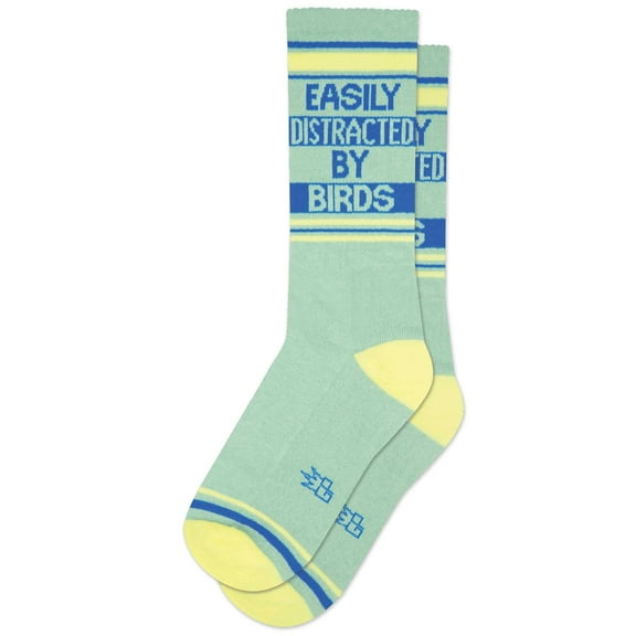 Easily By Birds, Novelty Gift Socks For Men, Women and Teens, Unisex Gym Crew Socks ( Made in the USA )