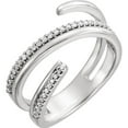 thumbnail image 3 of Pompeii 14kt White 1/6 CTW Diamond Negative Space Ring Right Hand Twist Ring (H/I,I1-I2), 3 of 3