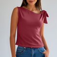 thumbnail image 2 of Timegard Tank Top for Women Knot Strap Sleeveless Slim Comfy Cropped Going out Tops Summer Fashion, 2 of 7
