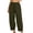 Army Green#27, variant on Drawstring Beach Pants for Women Lightweight High Waisted Jogger Pants with Pockets Solid Casual Vacation Pants Army Green L