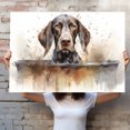 thumbnail image 4 of German Shorthaired Pointer Dog Canvas Bathroom Décor - Unique Bath Wall Decor - Modern Canvas Bathroom Wall Art - Room Decor - Bathroom Decorations - Restroom Sign - Wall decor living room, 4 of 4