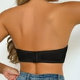 thumbnail image 4 of Aooho Womens Strapless Bras Push Up Bandeau Bra Non Slip Wireless Supportive Padded Bras Seamless Comfortable Tube Bandeau Bra 2 PACK, 4 of 6