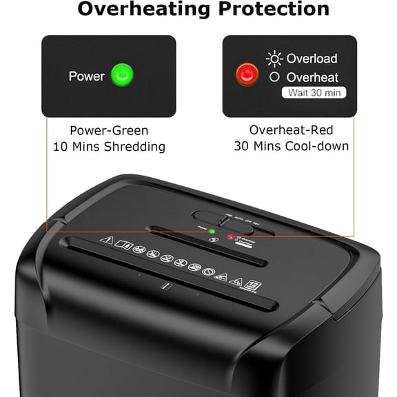 14-Sheet Paper Shredder for Home Office Use, 10-Minute Cross Cut Shredder with 5.5 Gallons Bin, P-4 High Security Heavy Duty Office Shredder Shred CD/Credit Card