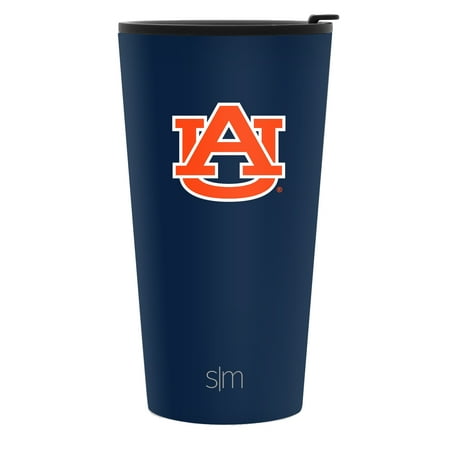 Auburn Tigers Stainless Travel Mug Simple Modern 16oz Pint Tumbler - Auburn Tigers Vacuum Insulated 18/8 Stainless Steel Tailgating Cup Travel Mug - Auburn ()