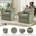 thumbnail image 5 of Bonzy Home 360° Swivel Accent Chair, Upholstered Fabric Leisure Armchair with Removable Cushions, Green, 5 of 6