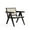 Black and Natural Cane, variant on Manhattan Comfort Hamlet Solid Ash Wood Accent Chair in Black & Natural