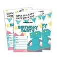 thumbnail image 1 of Darling Souvenir White Birthday Invitation Card 28 Pcs Fill or Write In Blank Invites Printable Party Supplies 5 x 7 Inches, 1 of 5