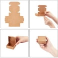 thumbnail image 4 of Mini cajas de regalo, 50 unidades, cubos de 5 x 5 x 2,5 cm, de papel kraft para envolver regalos, accesorios de papel hechos a mano, caja para jabón, pendientes, pequeñas joyas y manualidades., 4 of 8