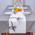 thumbnail image 3 of Chemin de Table 70 Pouces de Long pour Salle à Manger Tulipe Lavable en Toile de Jute Lin Collection de Table pour Fête Dîner Vacances Fleurs de Tulipe Violet Foncé Floral de Printemps, 3 of 7