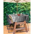 thumbnail image 3 of Coastal Sea Waves Grey Gradient Rectangle Tablecloth with Zipper,Waterproof Table Cloth with Umbrella Hole Patio Tablecloths for Outdoor Tables,Vintage Oil Painting Art Spillproof Table Cover, 3 of 6