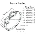 thumbnail image 7 of Simple S925 Sterling Silver Infinity Knot Rings Cubic Zirconia Rings, Nice Cute BFF Friendship Rings, Dainty Eternity Promise Wedding Bands Perfect Every Day Ring, Size 4-12, Words Engavable, 7 of 7