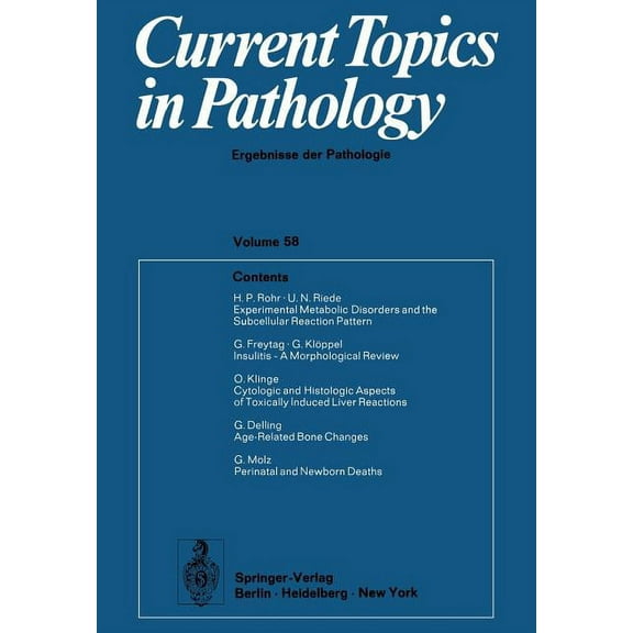 Current Topics in Pathology Current Topics in Pathology 58, Book 58, (Paperback)