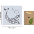 thumbnail image 2 of Plantillas grandes de delfines de 30 x 30 cm, reutilizables, con diseño de criaturas marinas y oceánicas, para decoración de pared del hogar., 2 of 9