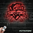 thumbnail image 2 of Craftnamesign Custom Bass Fishing Metal Wall Art LED Light, Custom Bass Fisherman Name Sign, 2 of 5