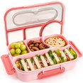 thumbnail image 1 of Bento Box Adult Lunch Box with 4-Compartment Leakproof Lunch Containers Microwave and Dishwasher Safe Bento Box with Spoon, 1 of 7