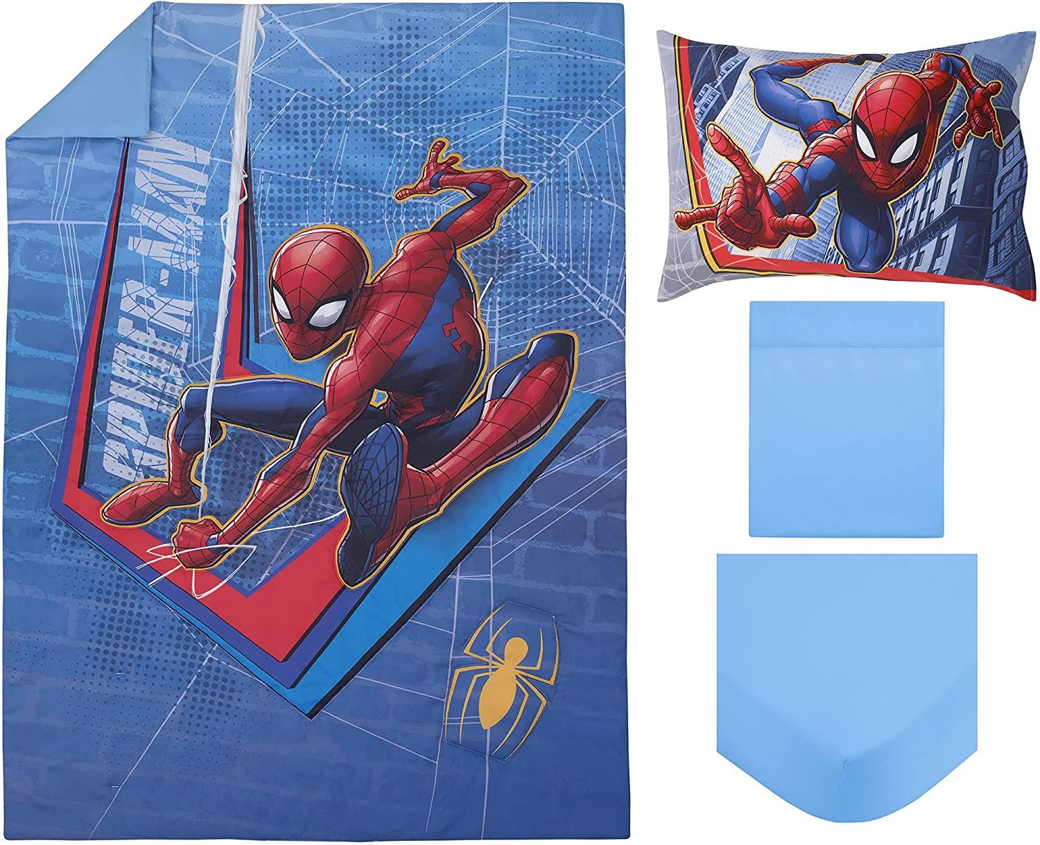 Marvel Spiderman 4 Piece Toddler Bedding Set - image 2 of 7