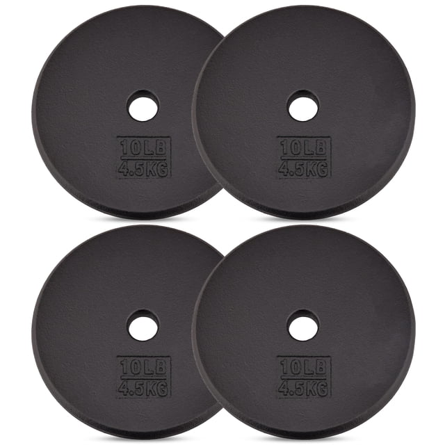 Discos de peso Yes4All de hierro fundido de 4 x 4,5 kg, orificio de 1 pulgada