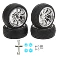 thumbnail image 2 of 1/10 RC Wheels, Rubber Material Long Lasting Exquisite Craftsmanship RC Tires Deep Unevenness Texture For Most 1/10 Flat Sports Car ANGGREK Otros Deportes, 2 of 8